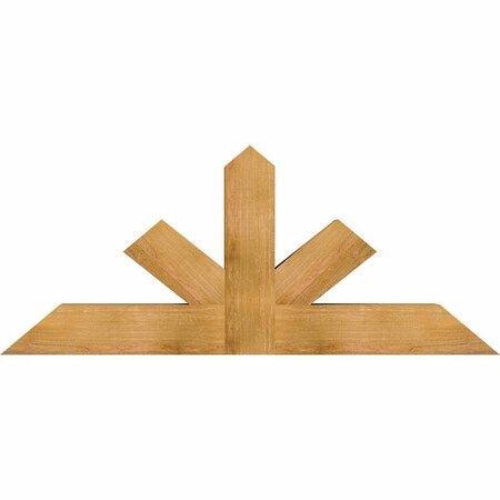 Ekena Millwork Saratoga Rough Sawn Timber Gable Bracket, Western Red Cedar, 60"W x 25"H x 6"D x 6"F, 10/12 Pitch GBW060X25X0606SAR00RWR
